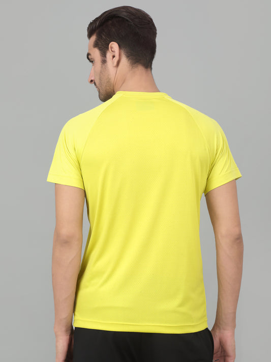 T-Shirt for Men | Breathable & Soft with Color Fastness Regular Fit Round Neck Polyester Fabric Printed Pattern