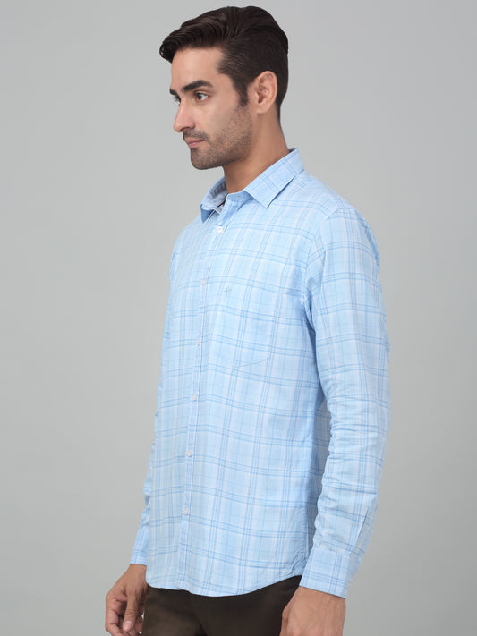 Casual Shirt for Men | Breathable & Soft with Color Fastness Regular Fit Spread Collar Neck Cotton Fabric Checkered Pattern