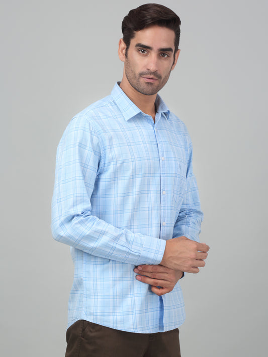 Casual Shirt for Men | Breathable & Soft with Color Fastness Regular Fit Spread Collar Neck Cotton Fabric Checkered Pattern
