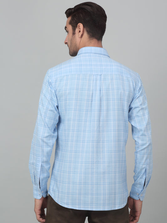 Casual Shirt for Men | Breathable & Soft with Color Fastness Regular Fit Spread Collar Neck Cotton Fabric Checkered Pattern