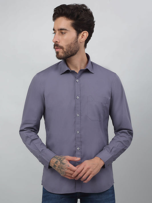 Casual Shirt for Men | Breathable & Soft with Color Fastness Regular Fit Spread Collar Neck Cotton Blend Fabric Solid Pattern