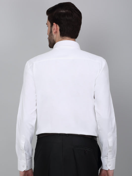 Formal Shirt for Men l Breathable & Soft with Color Fastness Regular Fit Spread Collar Neck Cotton Blend Fabric Self Design Pattern