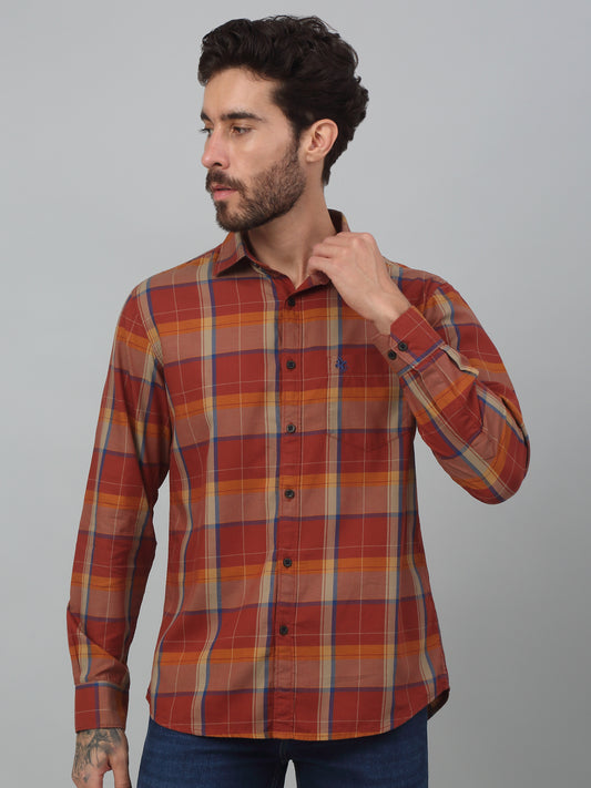 Casual Shirt for Men | Breathable & Soft with Color Fastness Regular Fit Spread Collar Neck Cotton Fabric Checkered Pattern