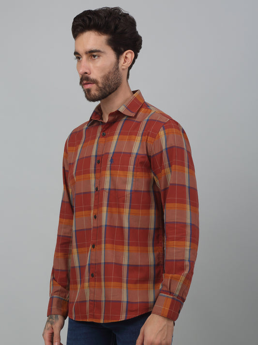 Casual Shirt for Men | Breathable & Soft with Color Fastness Regular Fit Spread Collar Neck Cotton Fabric Checkered Pattern