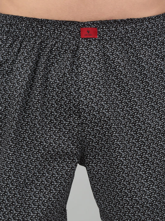 Men's Black Printed Boxer