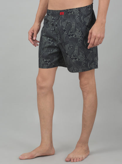 Men's Green Printed Boxer