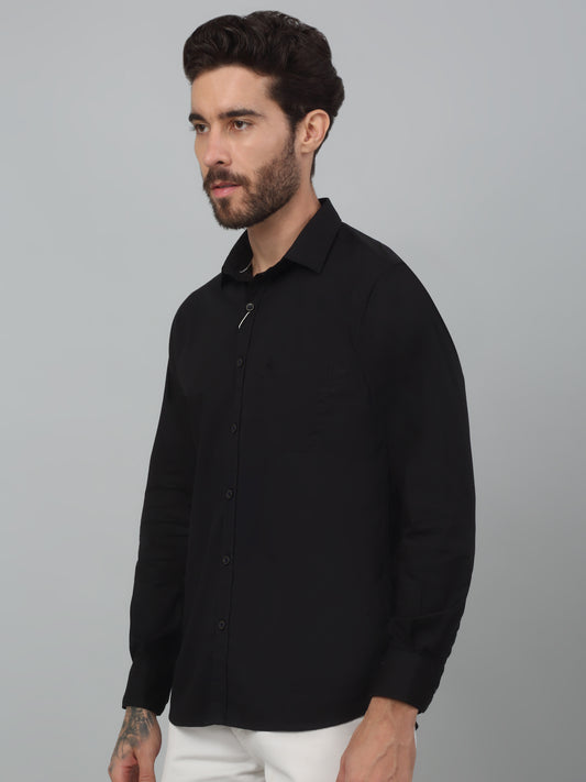 Casual Shirt for Men | Breathable & Soft with Color Fastness Regular Fit Spread Collar Neck Cotton Blend Fabric Solid Pattern
