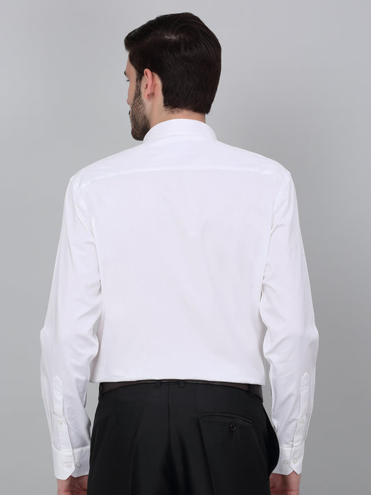 Formal Shirt for Men l Breathable & Soft with Color Fastness Regular Fit Spread Collar Neck Cotton Fabric Self Design Pattern