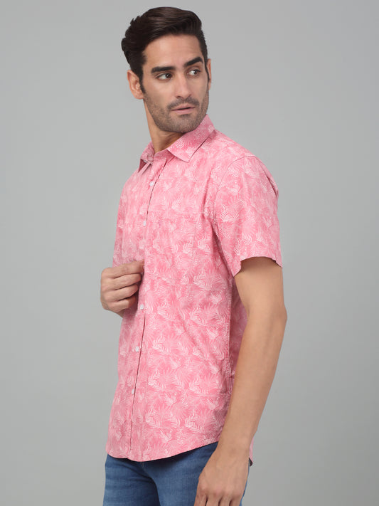 Casual Shirt for Men | Breathable & Soft with Color Fastness Regular Fit Spread Collar Neck Cotton Fabric Printed Pattern