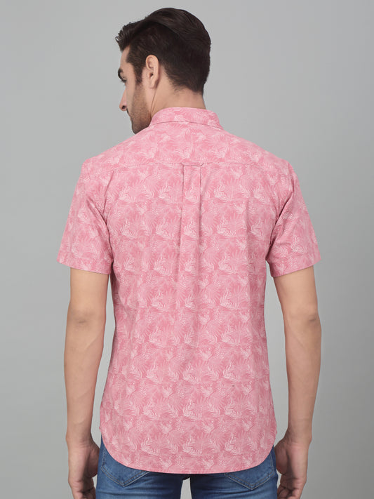 Casual Shirt for Men | Breathable & Soft with Color Fastness Regular Fit Spread Collar Neck Cotton Fabric Printed Pattern