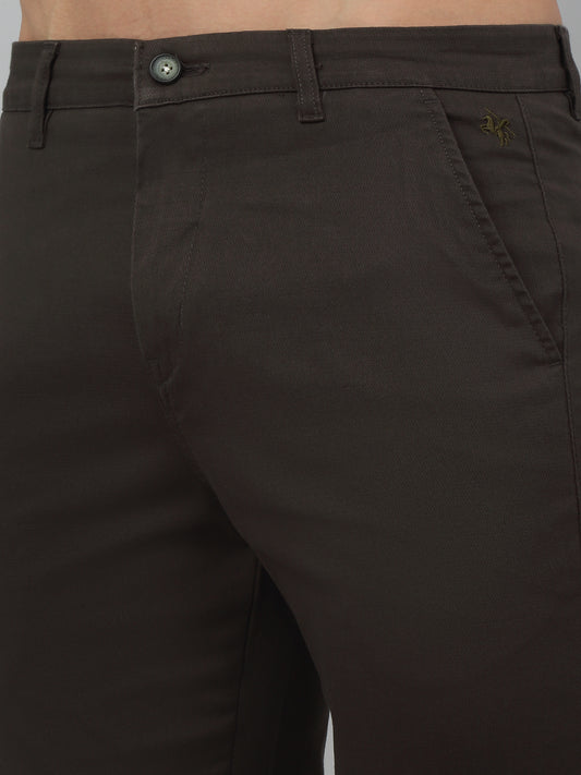 Men's Casual Flat front Military Green  Trousers