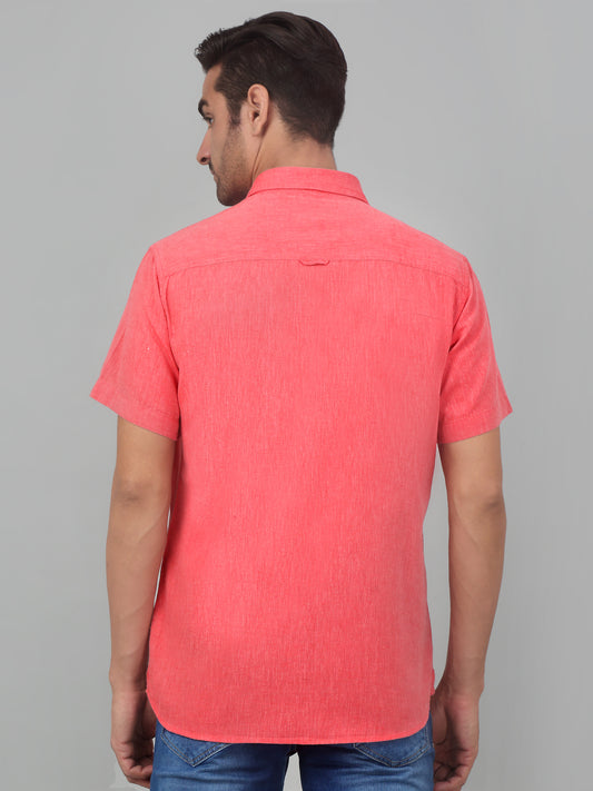 Casual Shirt for Men | Breathable & Soft with Color Fastness Regular Fit Spread Collar Neck Cotton Fabric Solid Pattern