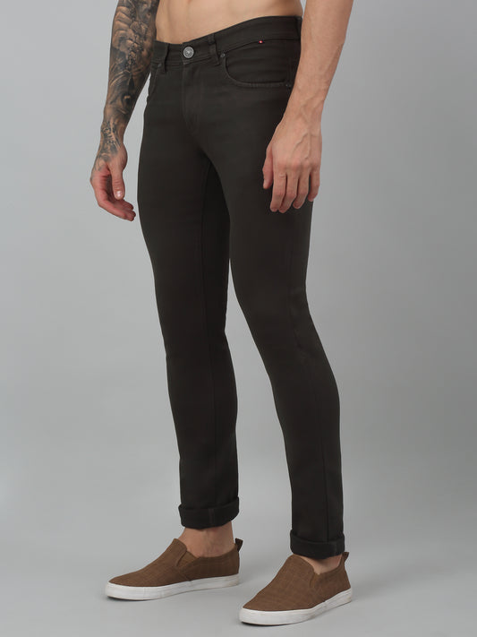 Men's Casual Flat front Military Green  Trousers