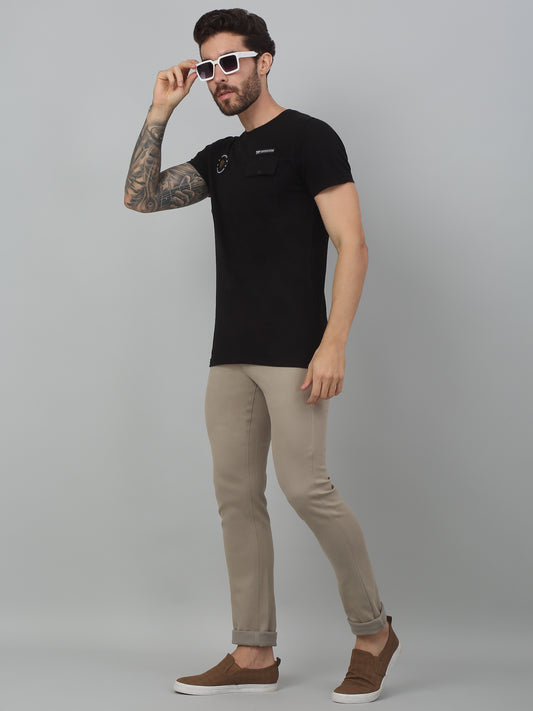 Men's Casual Flat front Stone  Trousers