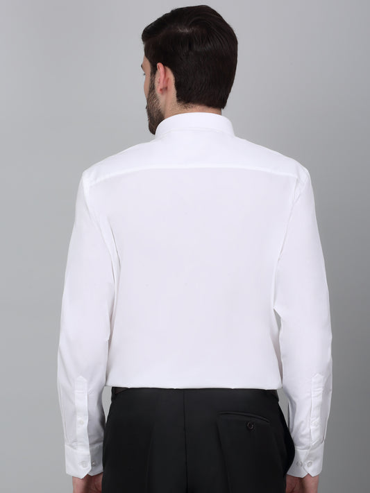 Formal Shirt for Men l Breathable & Soft with Color Fastness Regular Fit Spread Collar Neck Cotton Blend Fabric Solid Pattern