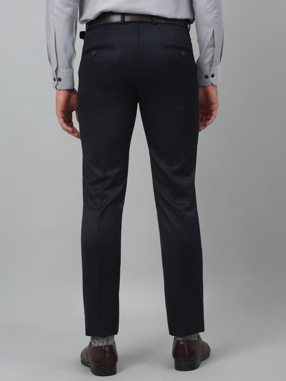 Men's Formal Flat front Navy Blue  Trousers