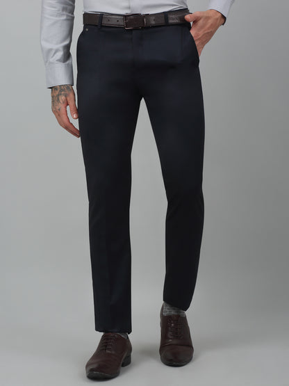 Men's Formal Flat front Navy Blue  Trousers