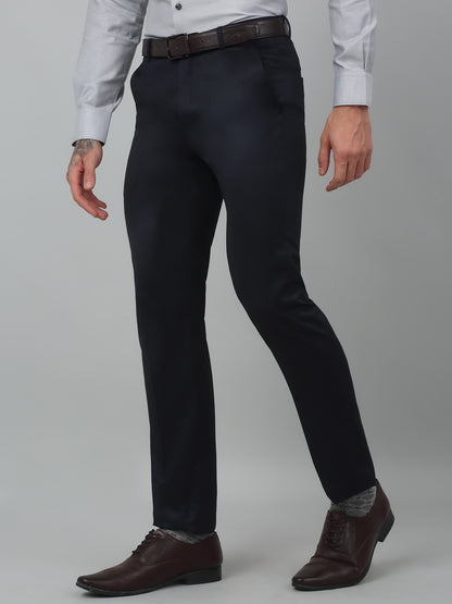 Men's Formal Flat front Navy Blue  Trousers