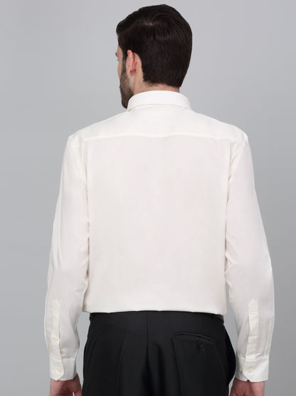 Men's Offwhite Formal Plain Full Sleeve Shirt