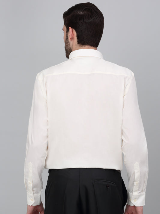 Men's Offwhite Formal Plain Full Sleeve Shirt