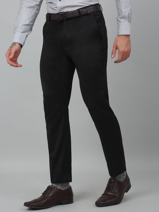 Formal Trouser for Men | Breathable & Soft with Color Fastness Regular Fit Poly Viscose Fabric Checkered Pattern Hook & Eye Closure