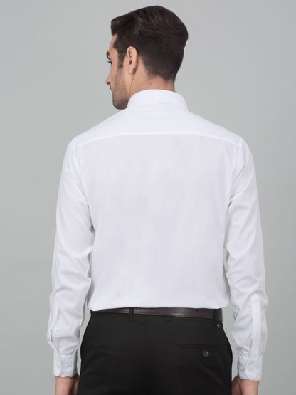 Men's White Formal Plain Full Sleeve Shirt