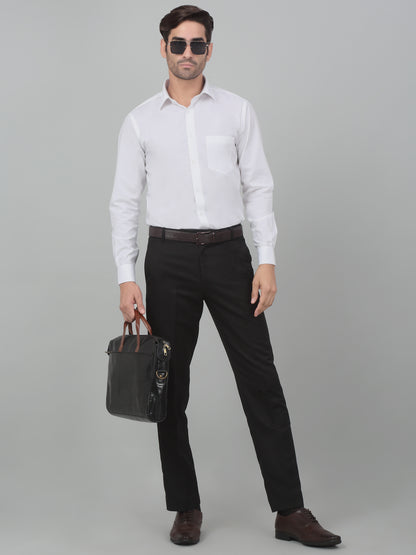 Men's White Formal Plain Full Sleeve Shirt