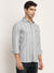 Cantabil Men Cotton Striped Grey Full Sleeve Casual Shirt for Men with Pocket (6713268142219)