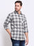 Cantabil Men Cotton Checkered Grey Full Sleeve Casual Shirt for Men with Pocket (6700113494155)
