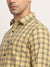 Cantabil Men Cotton Checkered Yellow Full Sleeve Casual Shirt for Men with Pocket (6713244680331)