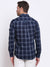Cantabil Men Cotton Checkered Blue Full Sleeve Casual Shirt for Men with Pocket (6700112183435)