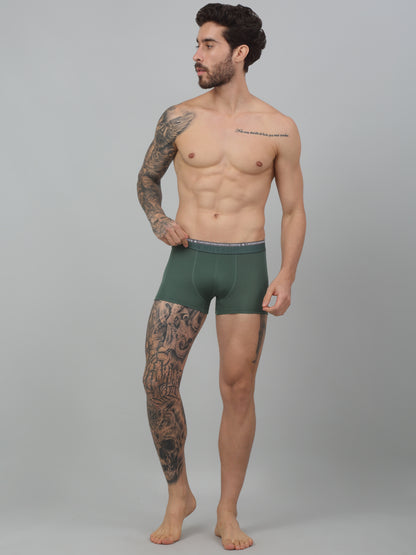 Men's Green Solid Fashion Trunk - 2's Pack