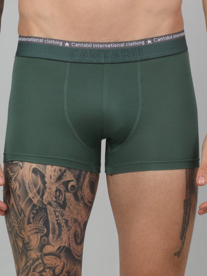 Men's Green Solid Fashion Trunk - 2's Pack