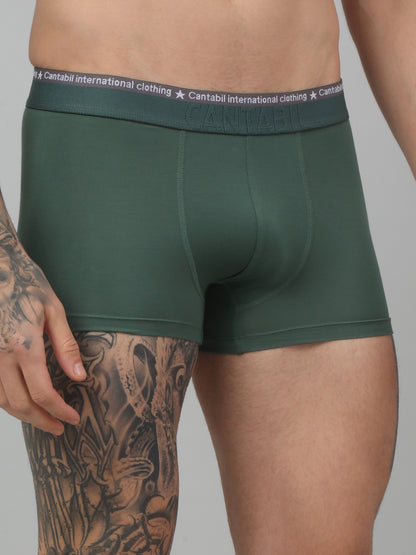 Men's Green Solid Fashion Trunk - 2's Pack