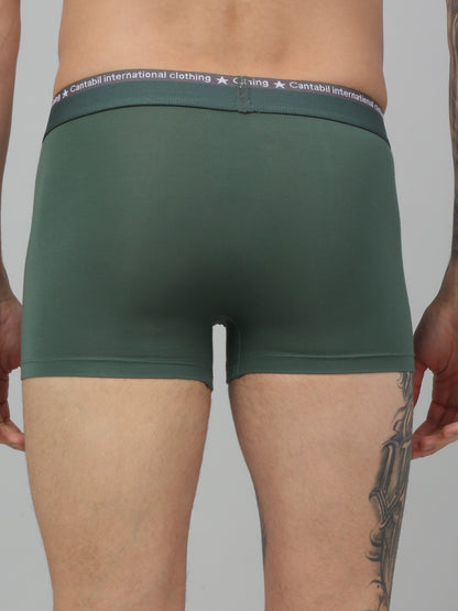 Men's Green Solid Fashion Trunk - 2's Pack