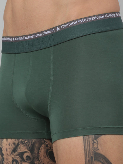 Men's Green Solid Fashion Trunk - 2's Pack