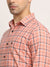 Cantabil Men Cotton Checkered Pink Full Sleeve Casual Shirt for Men with Pocket (6713143132299)