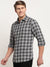 Cantabil Men Cotton Checkered Grey Melange Full Sleeve Casual Shirt for Men with Pocket (6718277976203)