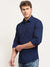 Cantabil Cotton Blend Solid Blue Full Sleeve Casual Shirt for Men with Pocket (6722466250891)