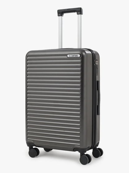 8 Wheels Check-In 65cm (24inch) Hard Case Polycarbonate Travel Luggage Trolley Bag (Black)