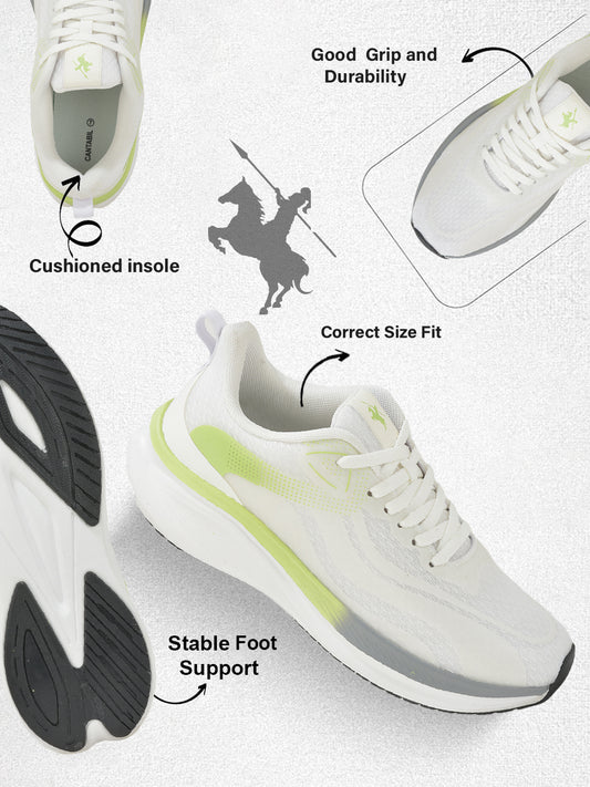 Men's White Solid Casual Shoes