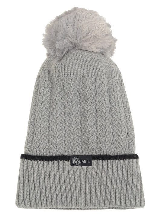 Men's Solid Grey Winter Cap