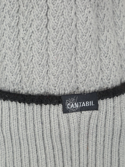 Men's Solid Grey Winter Cap