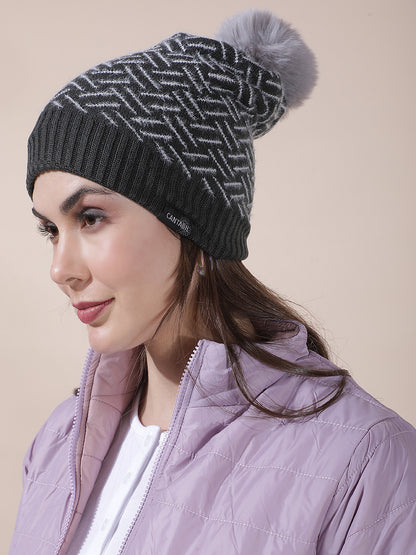 Women's Colourblock Woolen Cap