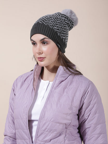 Women's Colourblock Woolen Cap