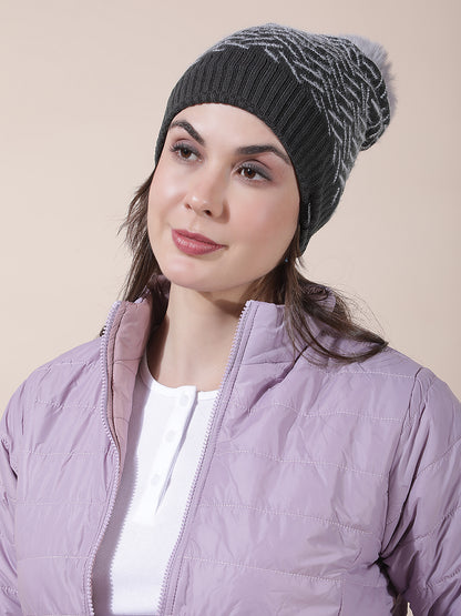 Women's Colourblock Woolen Cap