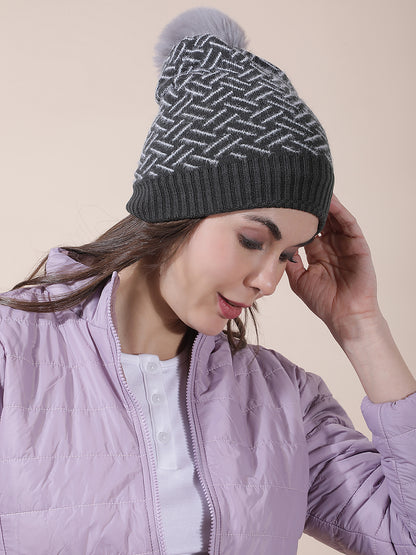 Women's Colourblock Woolen Cap