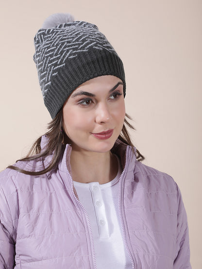 Women's Colourblock Woolen Cap
