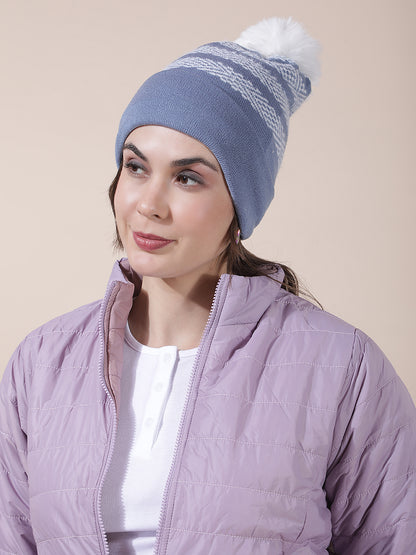 Women's Colourblock Woolen Cap