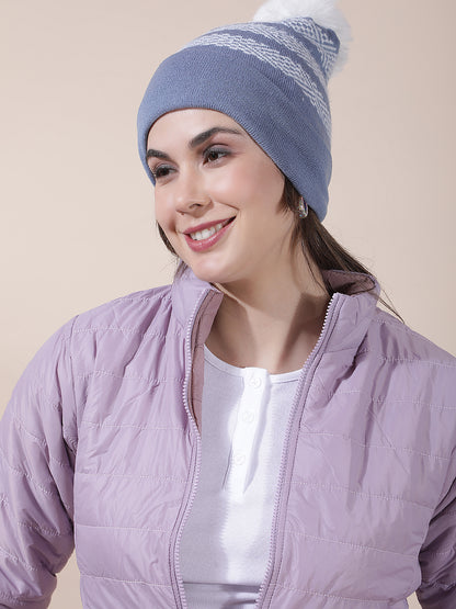 Women's Colourblock Woolen Cap